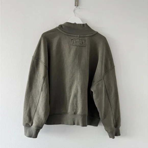 FREE PEOPLE Timeless Pullover in Olive Green M - Picture 5 of 5